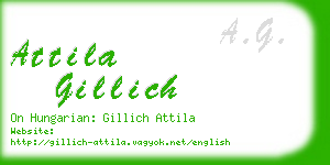 attila gillich business card